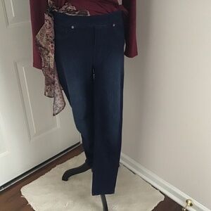 dg2 hsn dark wash pull on skinny jegging feel jeans
